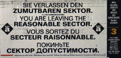 Konzertkarte2003 - Link zur Ärzte - Homepage