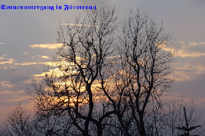 romantischer Sonnenuntergang